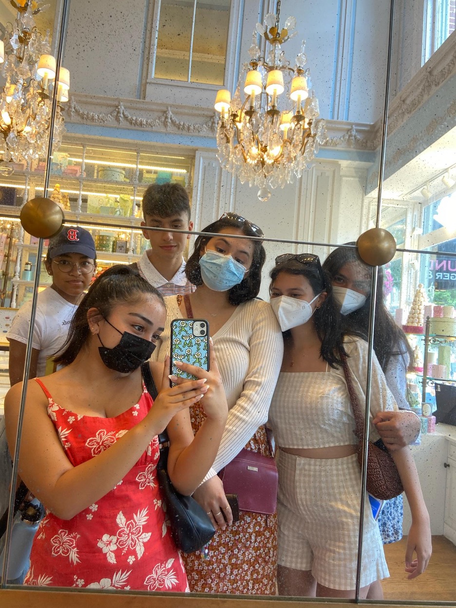 Group taking a selfie