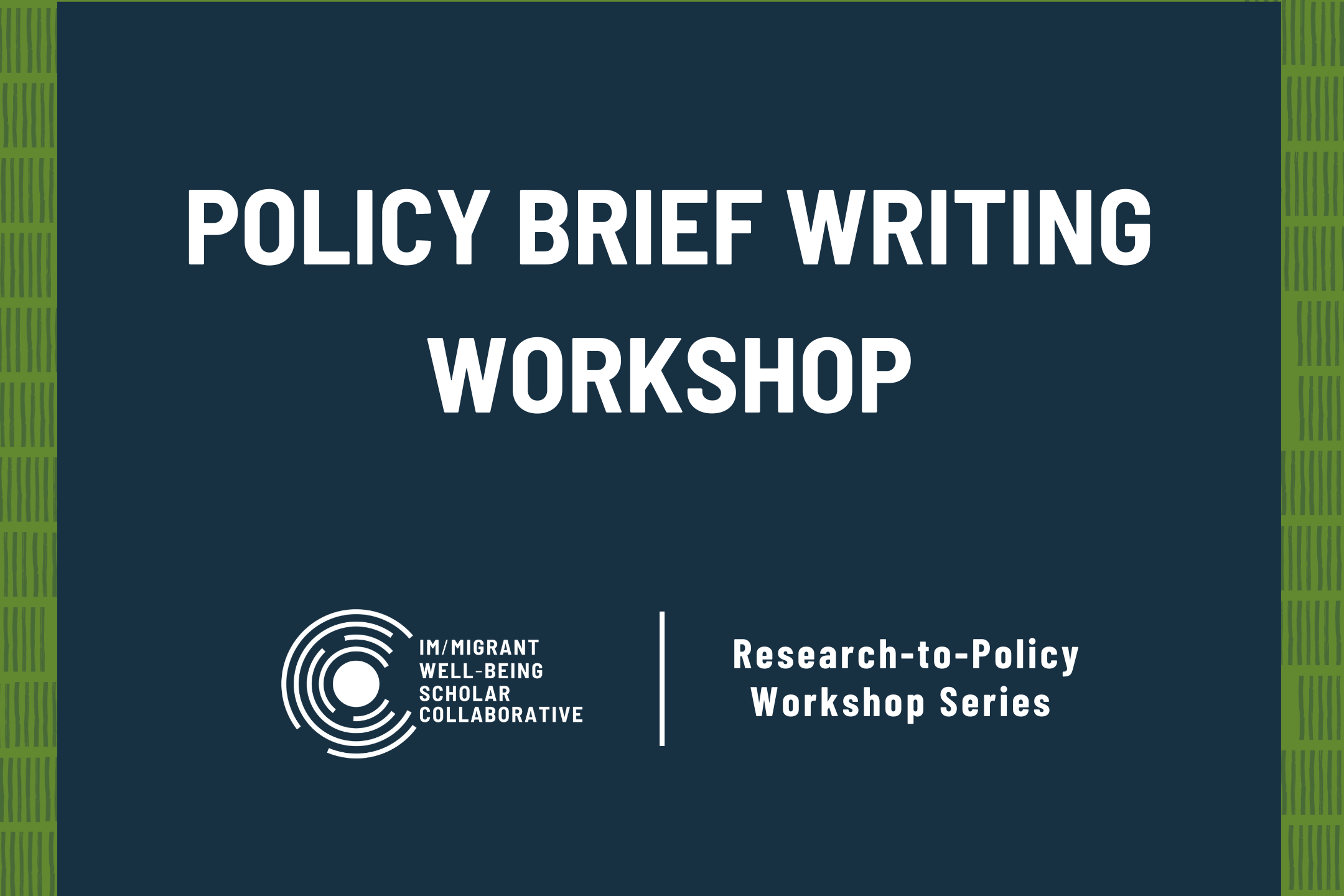 Policy Brief Writing Workshop