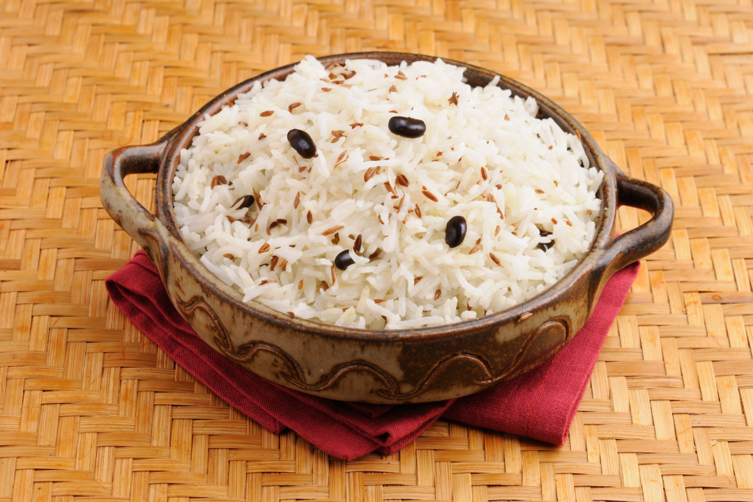 Bowl of rice and beans