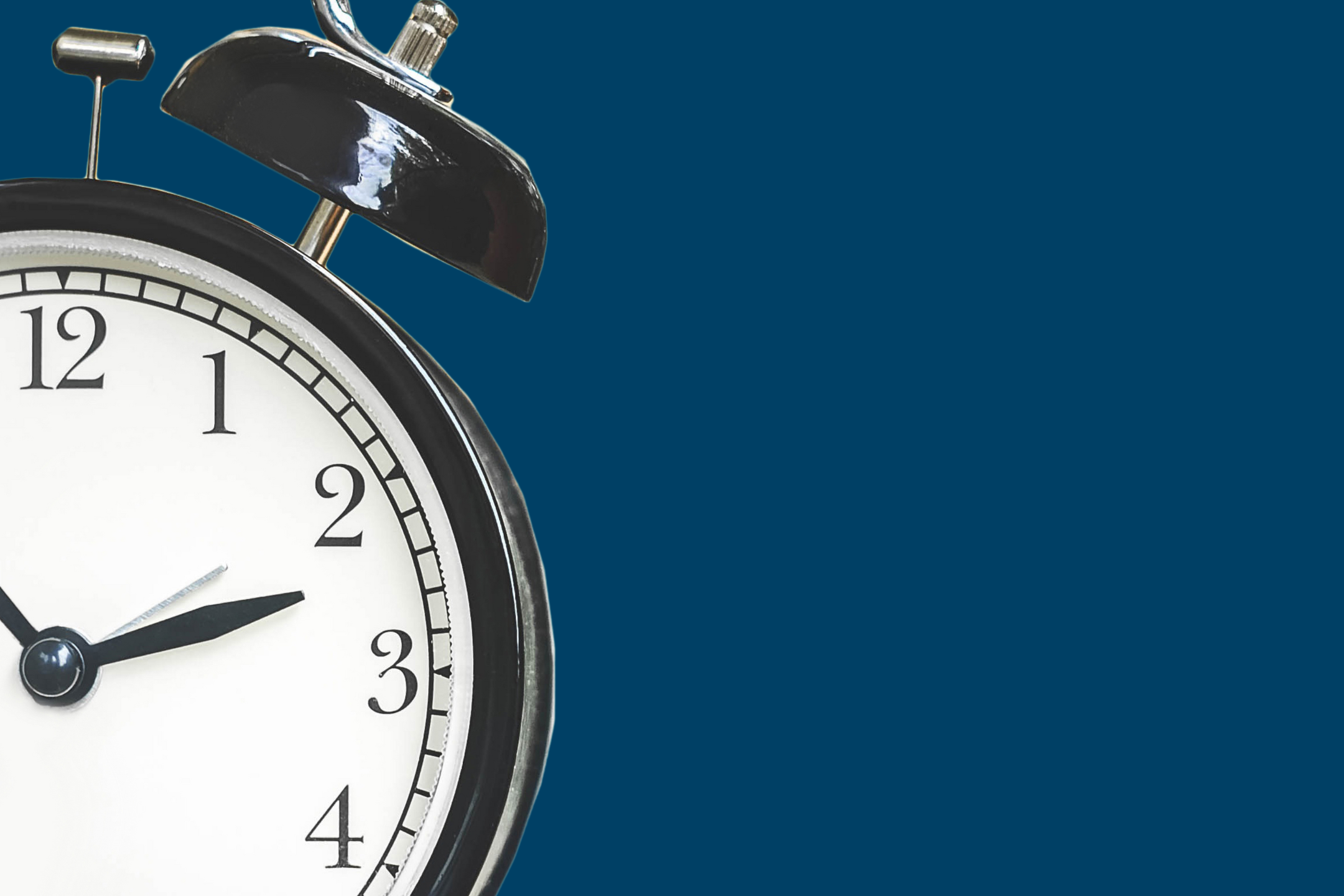 Clock with blue background