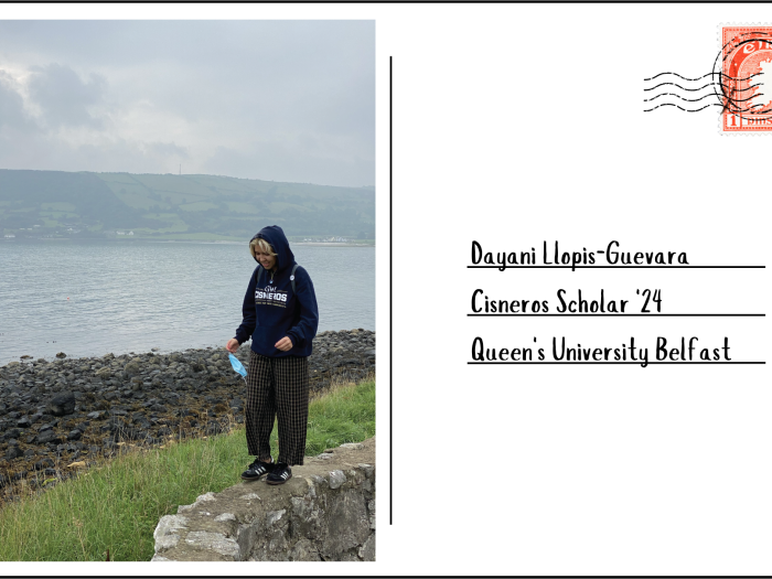Dayani walking near a body of water