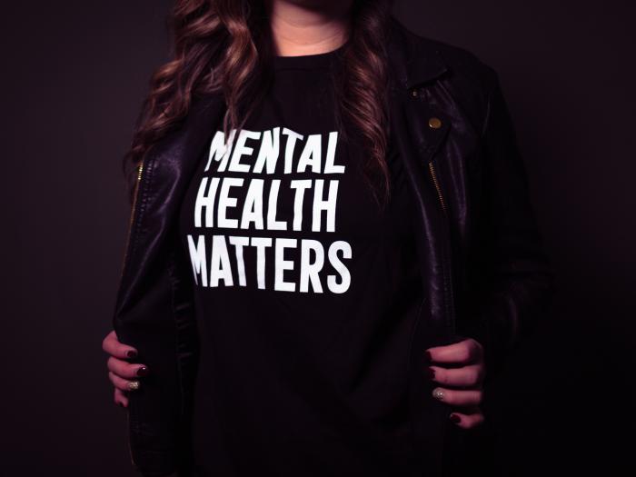 Shirt that reads, "Mental Health Matters"