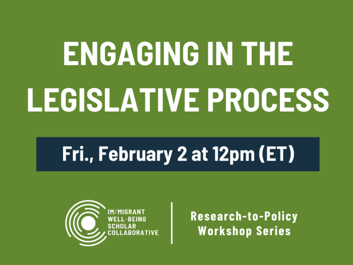 Engaging in the Legislative Process flyer