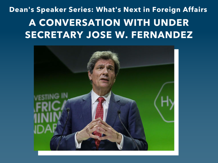 Flyer for Under Secretary Jose W. Fernandez