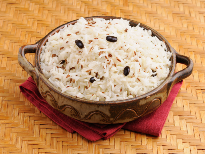 Bowl of rice and beans
