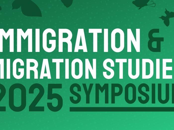 Green and white text flyer