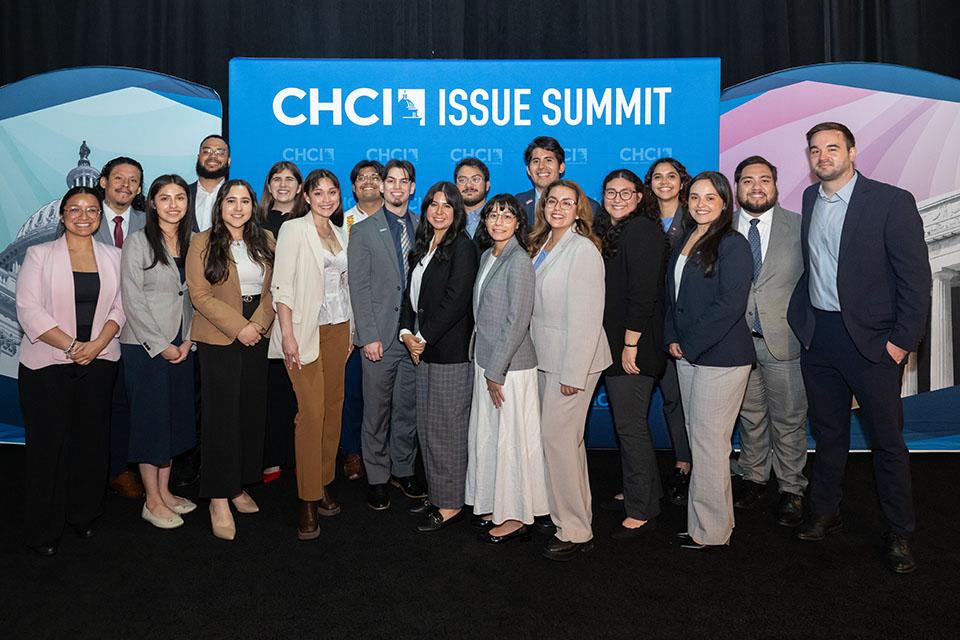Cisneros Institute Translational Research Manager Thomas J. Rachko, Jr. (Right) with the 2024-25 Congressional Hispanic Caucus (CHCI) Institute Public Policy and Postgraduate Fellows at the CHCI Health Summit in Washington, DC on May 21, 2025.