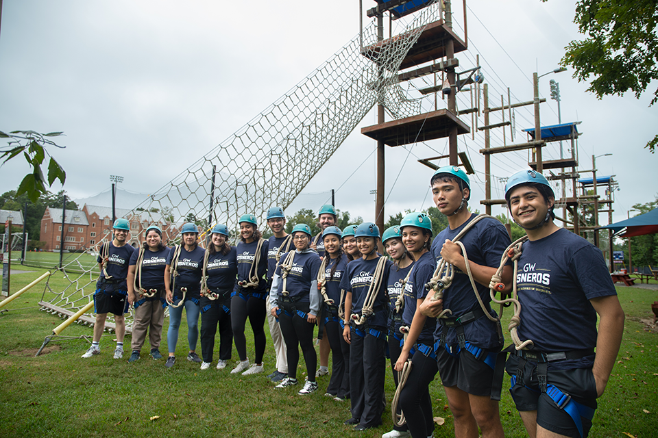 Cisneros Class of 2029 at team building retreat