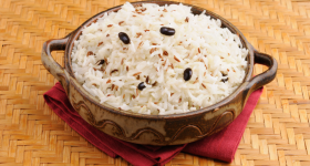Bowl of rice and beans