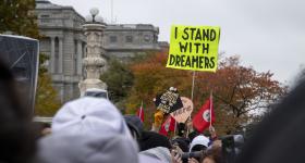 Sign that reads, "I stand with Dreamers"